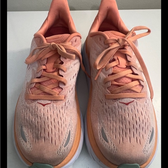 HOKA One One Clifton Running Shoe Peach 7.5 US - Picture 2 of 11